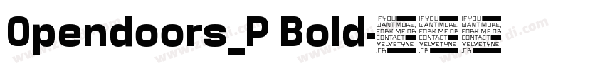 Opendoors_P Bold字体转换